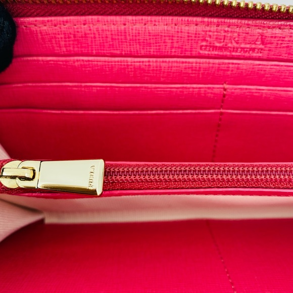 Authentic Furla Genuine Leather Accordion Wallet Bubble Gum Pink - Picture 8 of 17